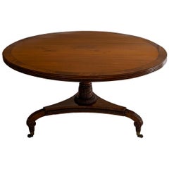 19th Century Mahogany British Colonial Tilt-Top Table / Jamaica