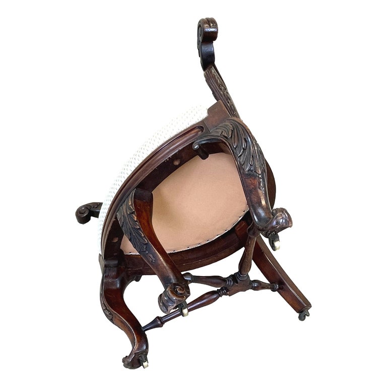 19th Century Mahogany Bürgermeister Desk Chair For Sale 5