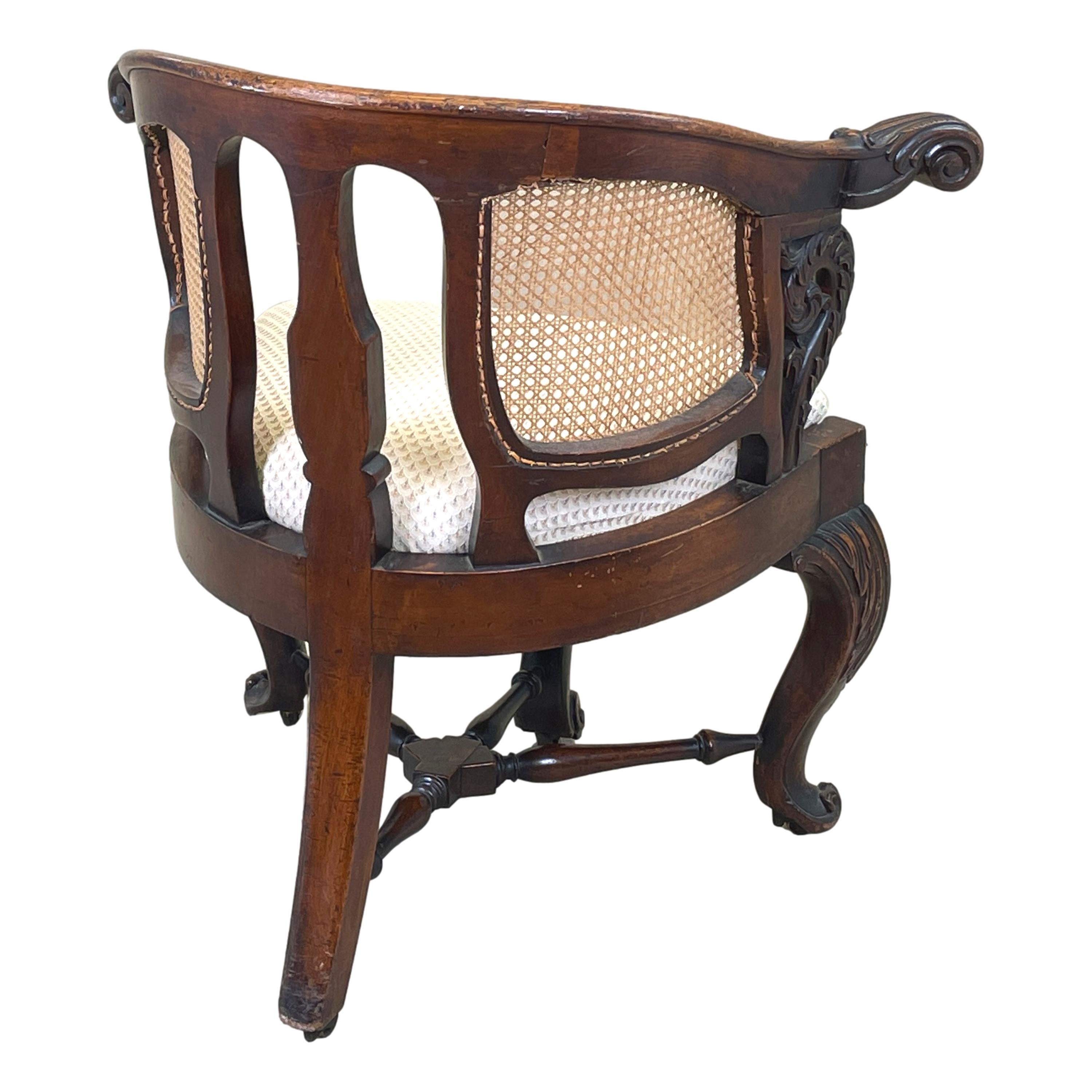 19th Century Mahogany Bürgermeister Desk Chair 5