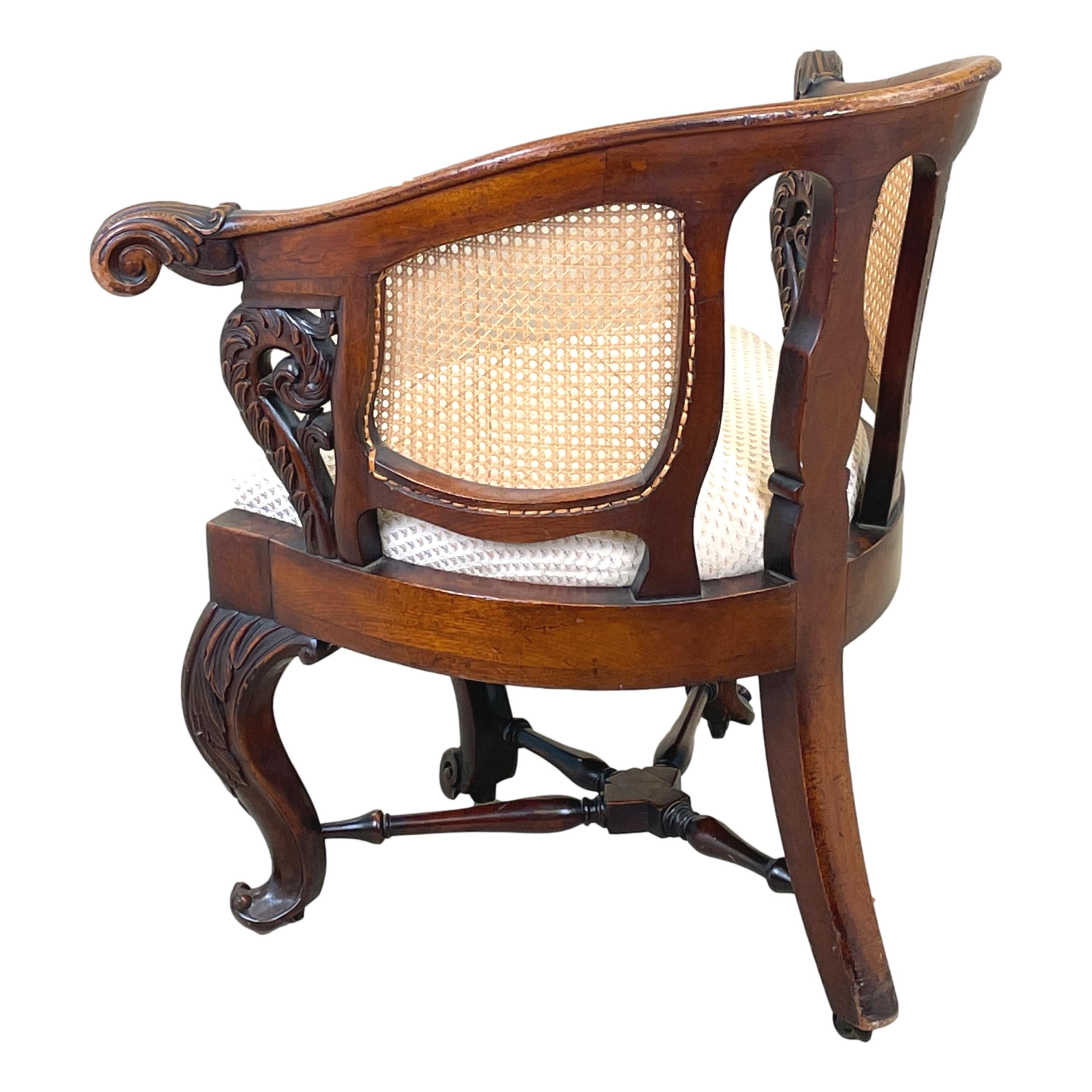 19th Century Mahogany Bürgermeister Desk Chair 2