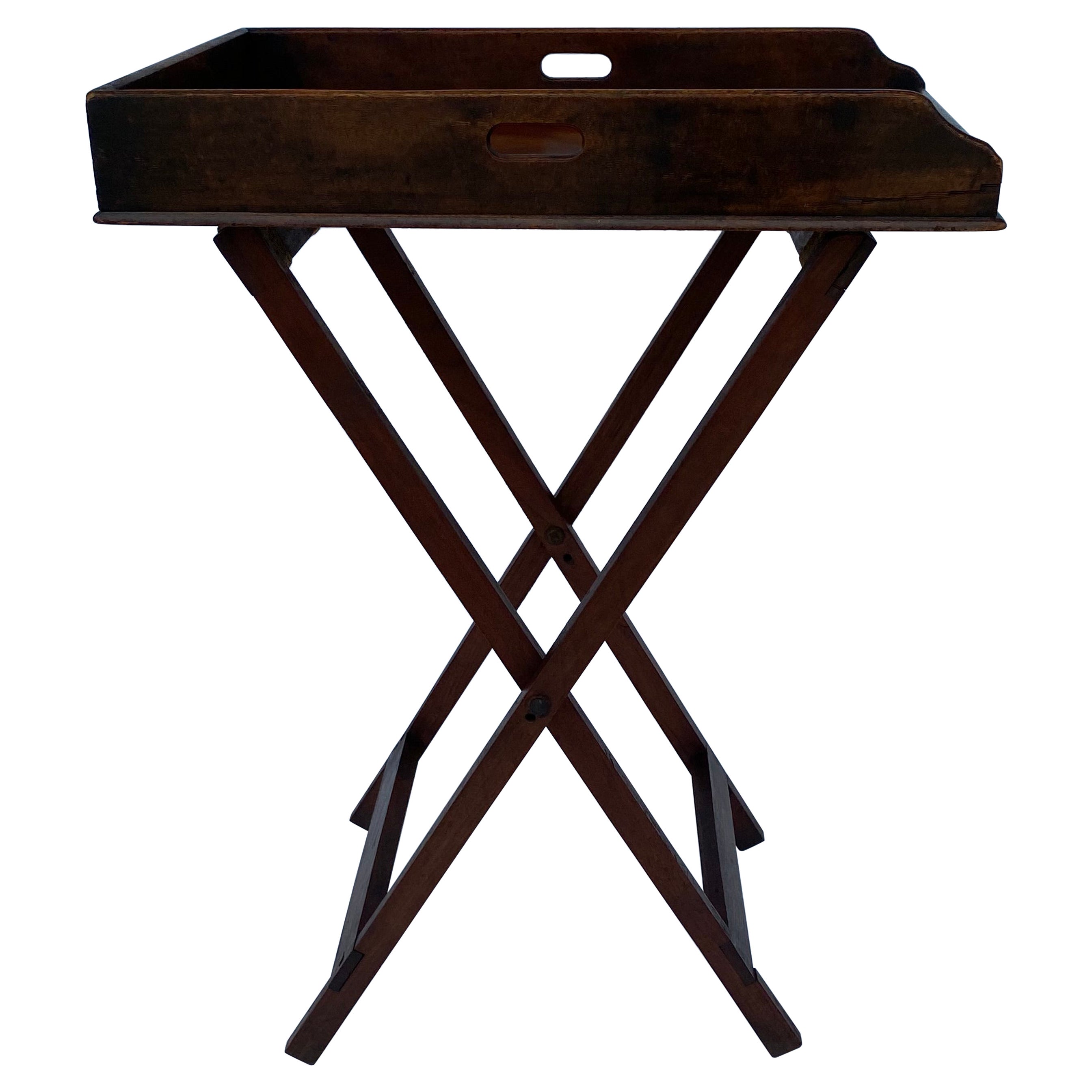 19th Century Mahogany Butler's Tray On Stand