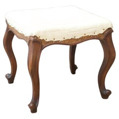 19th Century Mahogany Cabriole Legged Footstool