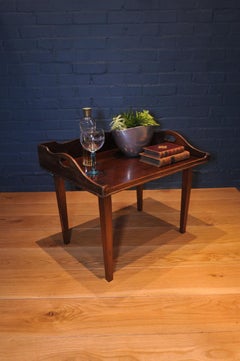 19th Century Mahogany Campaign Butlers Tray with Folding Lock-In Legs