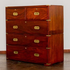 19th Century Mahogany Campaign Chest
