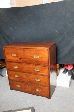 19th Century Mahogany Campaign Chest