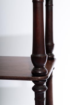 19th Century Mahogany Campaign Etagere