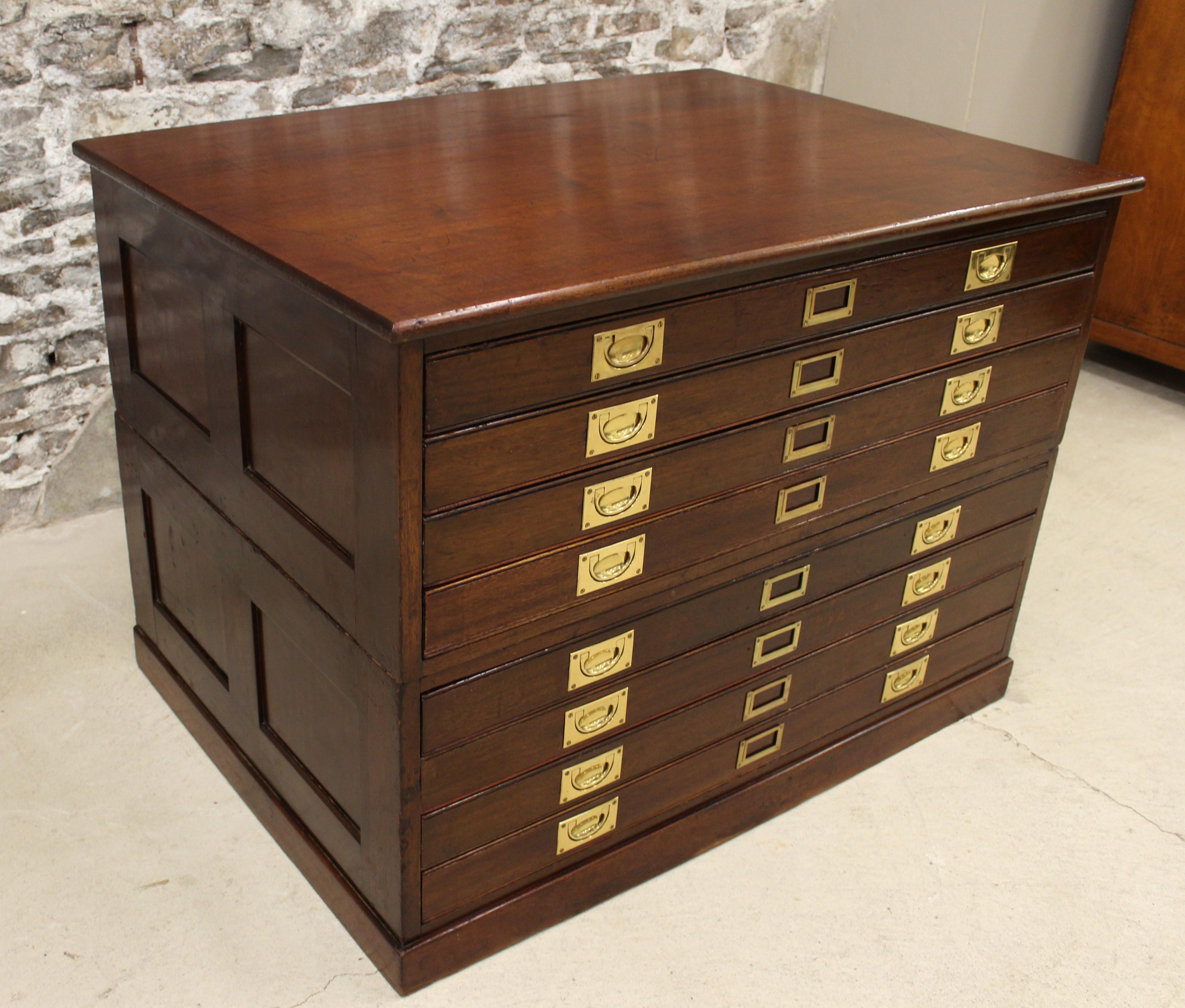 19th Century Mahogany Campaign Map Chest 2