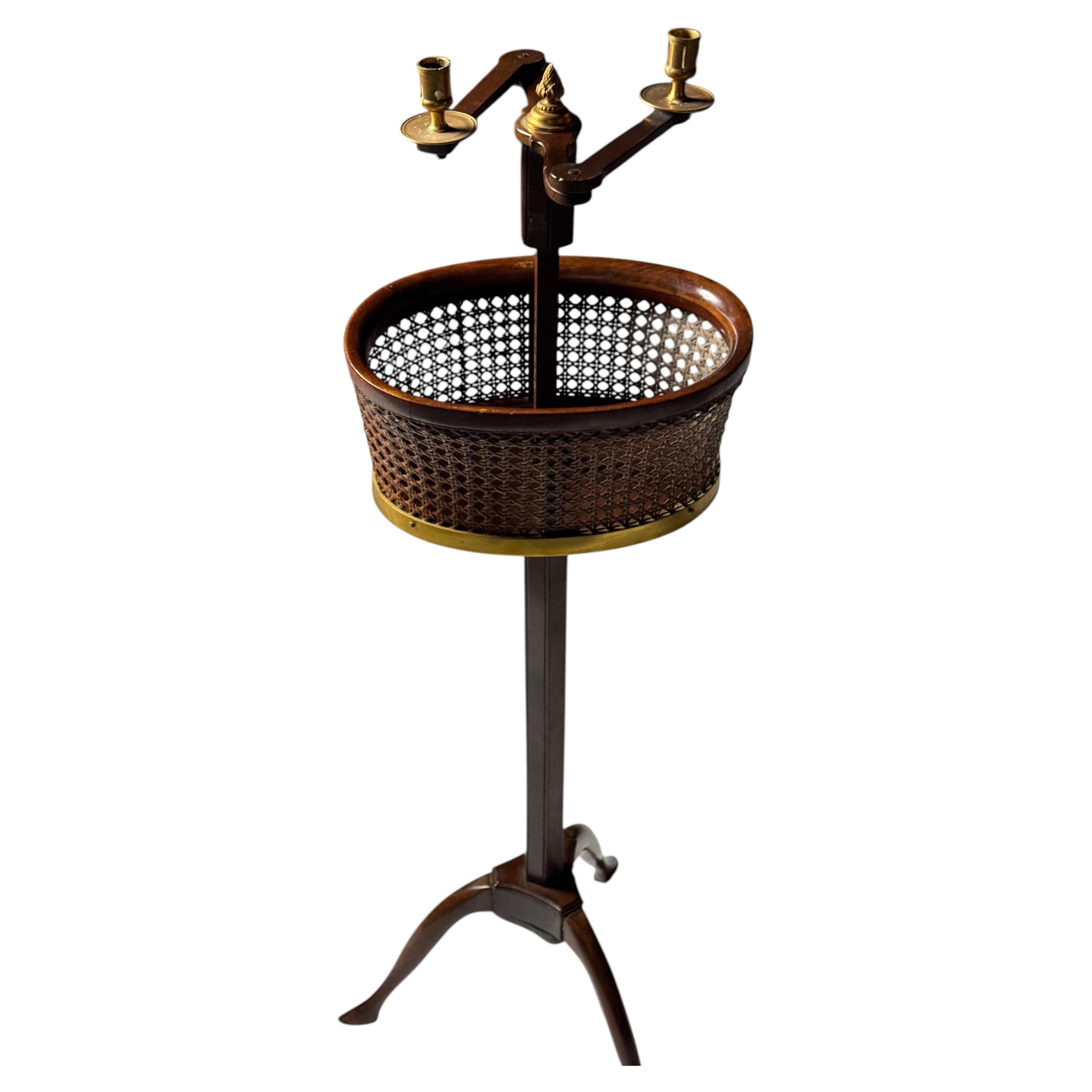19th-century mahogany candlestick stand For Sale