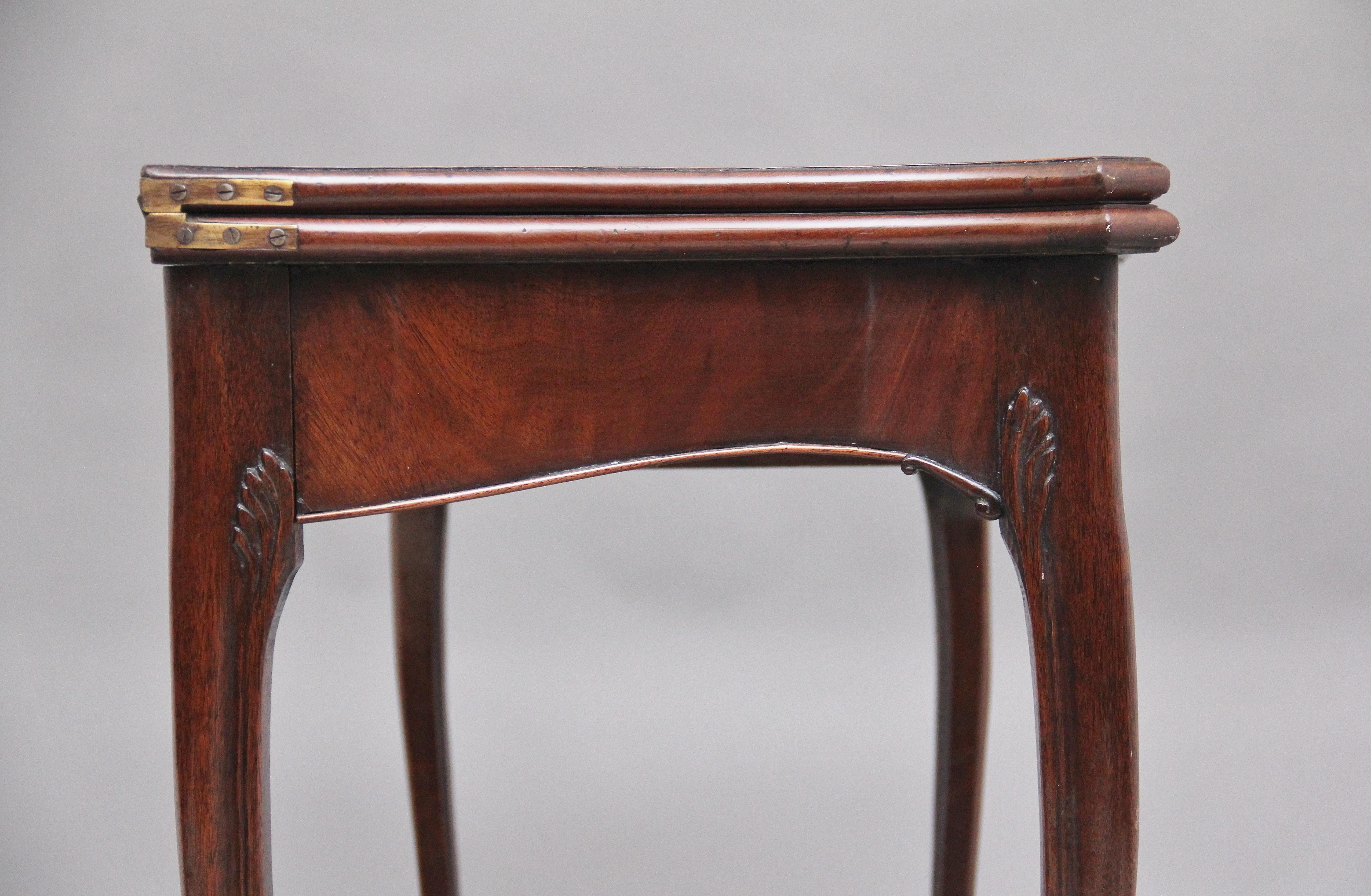 19th Century Mahogany Card Table For Sale 4