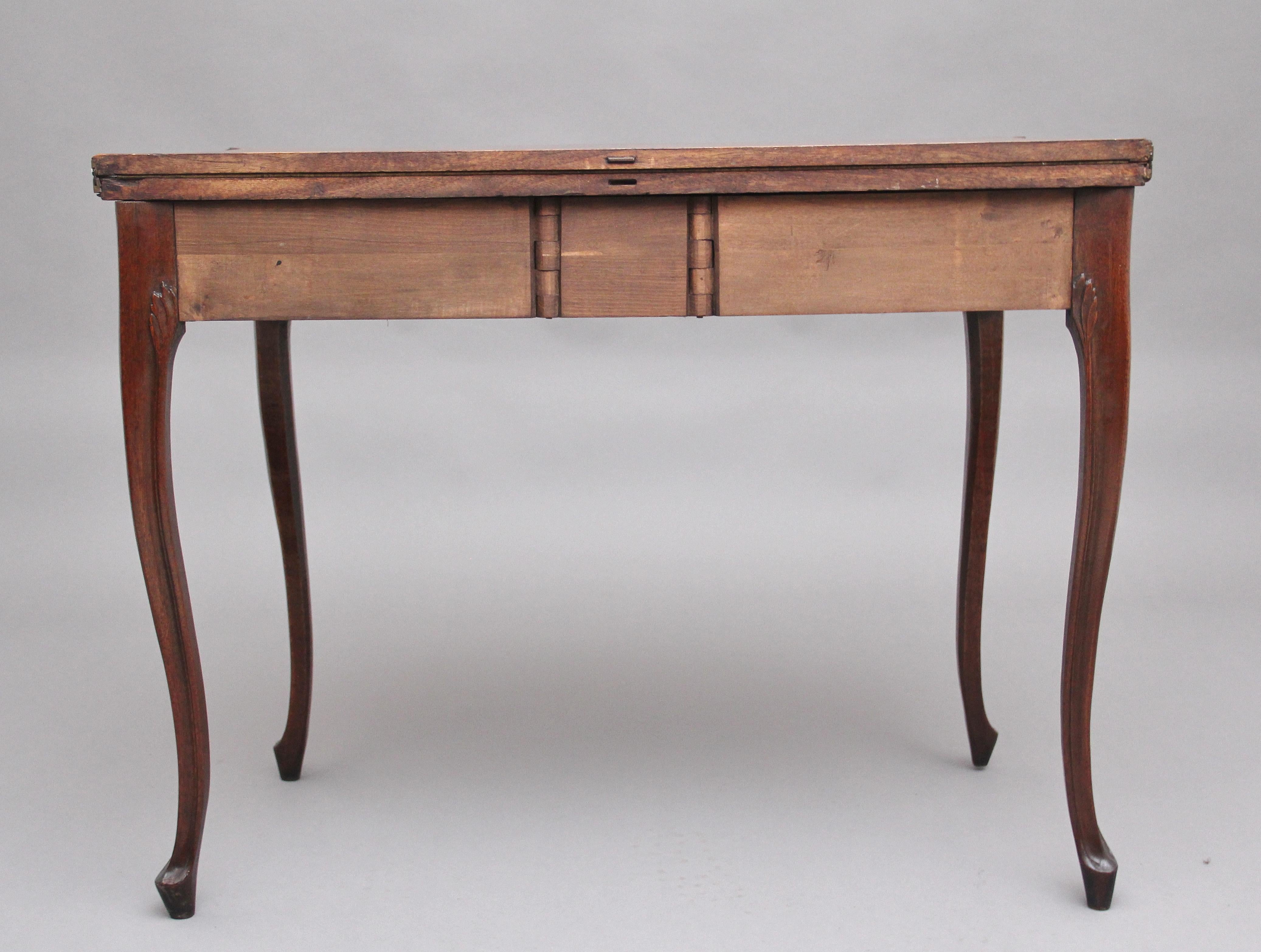 British 19th Century Mahogany Card Table For Sale