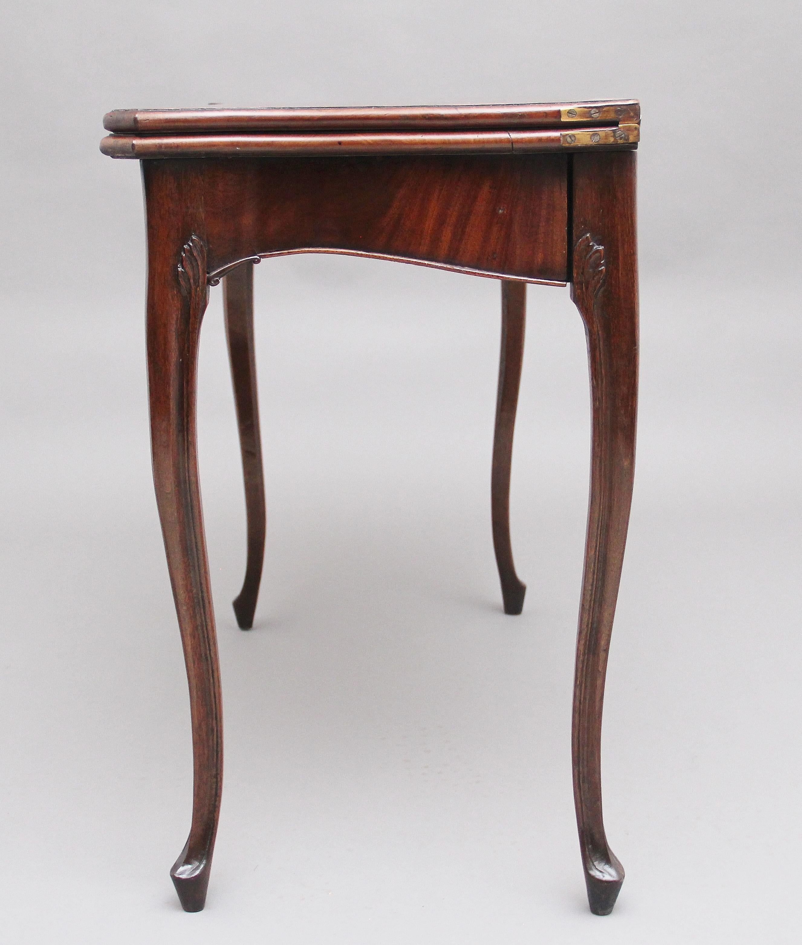 19th Century Mahogany Card Table In Good Condition For Sale In Martlesham, GB