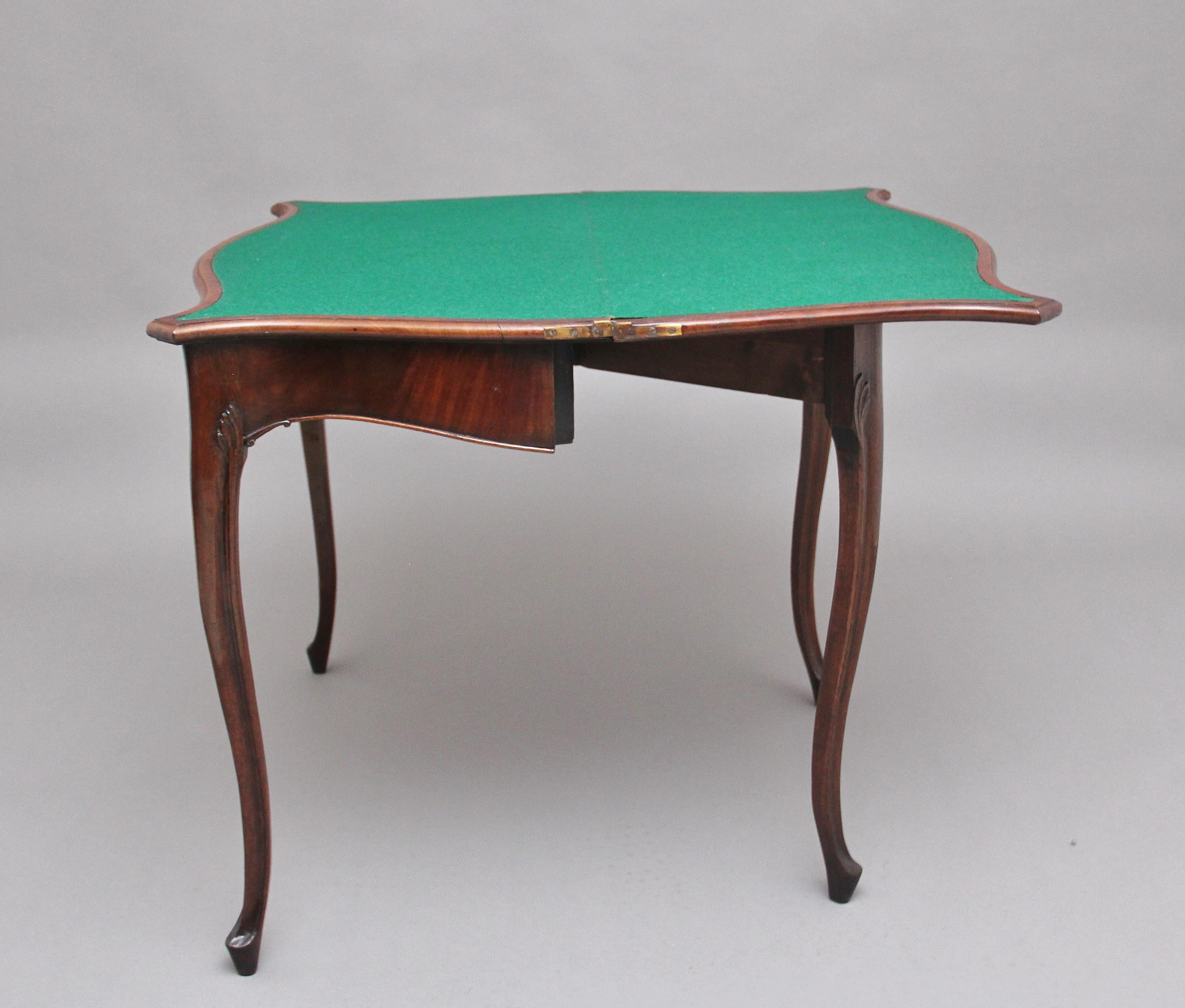 19th Century Mahogany Card Table For Sale 1