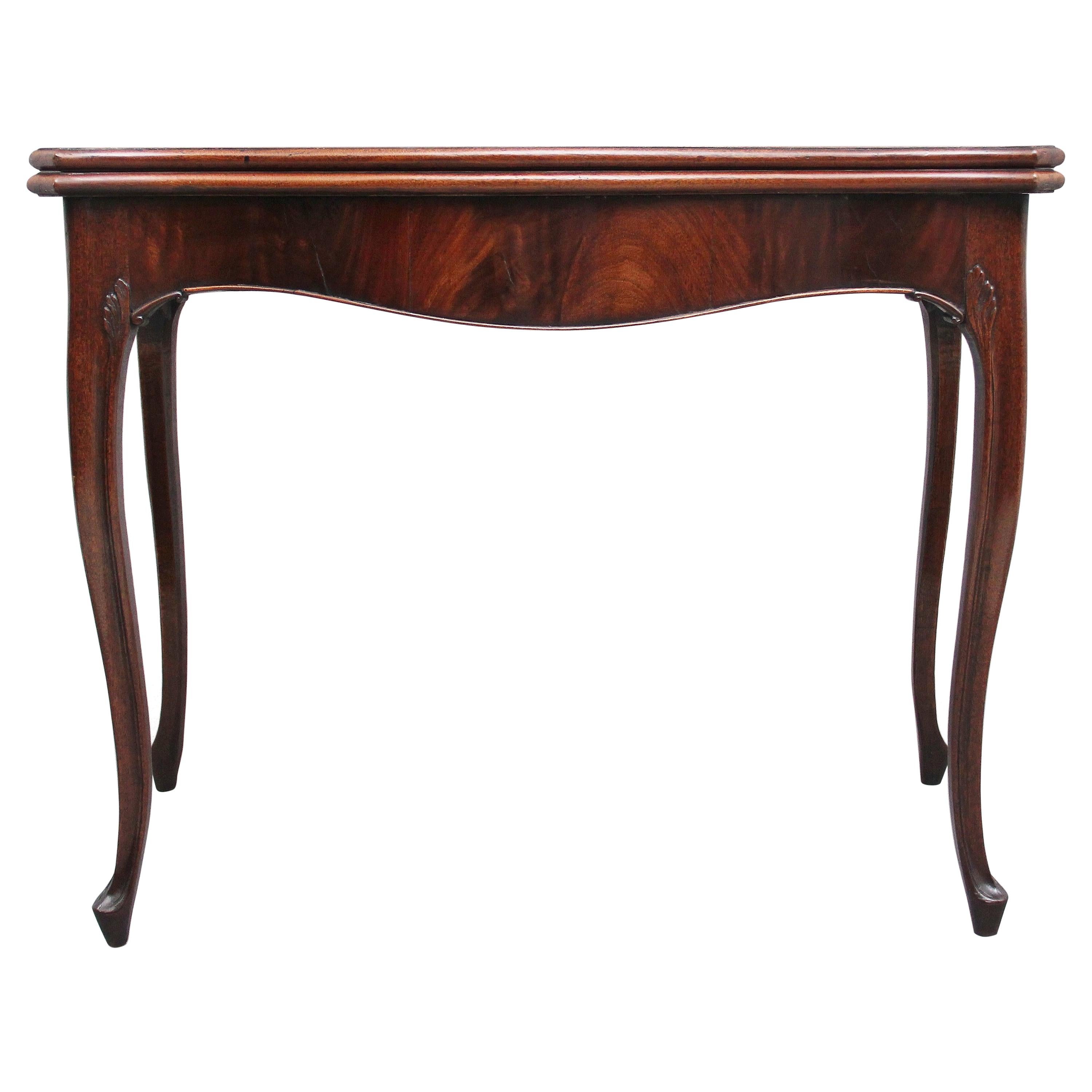 19th Century Mahogany Card Table For Sale