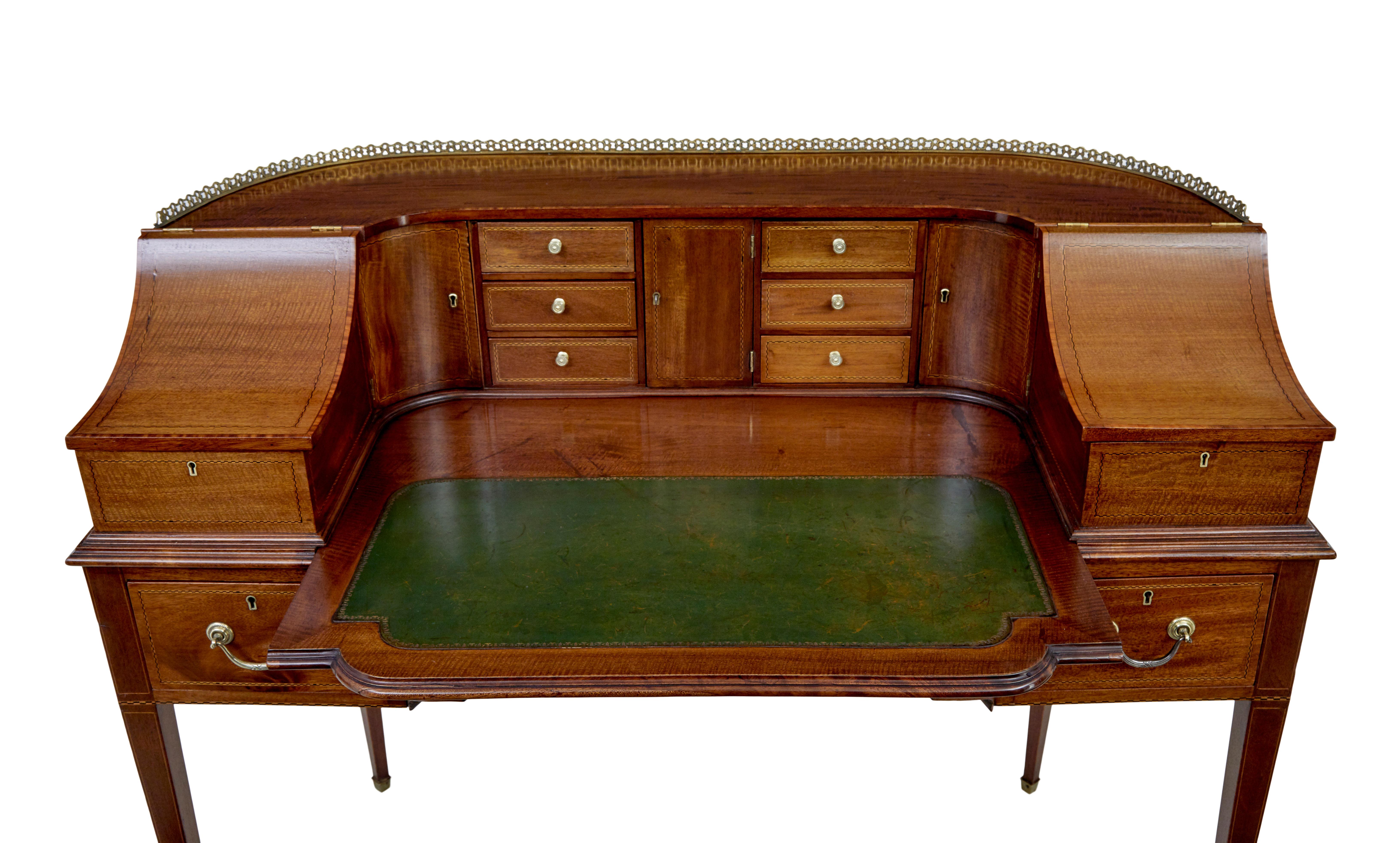 English 19th century mahogany carlton house desk