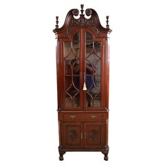 19th Century Mahogany Centennial Chippendale Ball & Claw Corner Cabinet