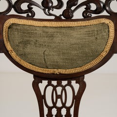 19th Century Mahogany Chair, Upholstered Seat, United Kingdom, Antique