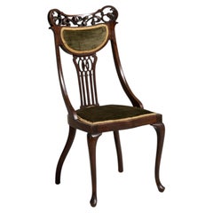 19th Century Mahogany Chair, Upholstered Seat, United Kingdom, Antique