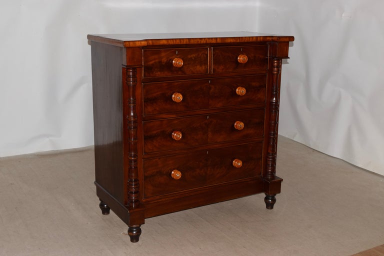 Victorian 19th Century Mahogany Chest For Sale