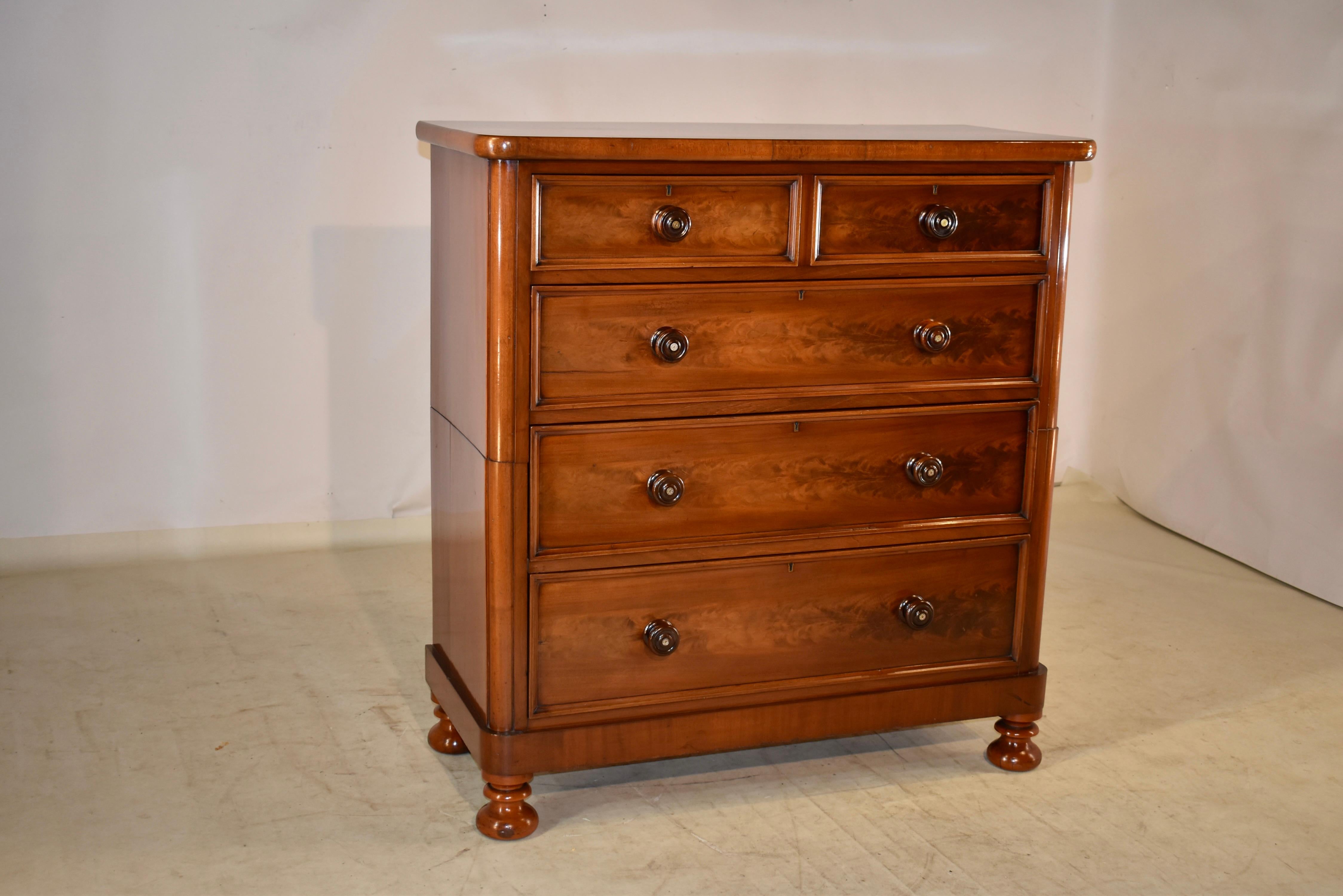 Victorian 19th Century Mahogany Chest of Drawers For Sale
