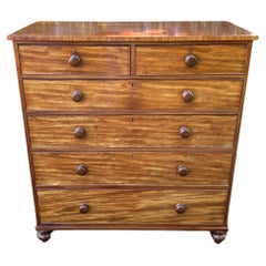 Antique 19th Century Mahogany Chest Of Drawers