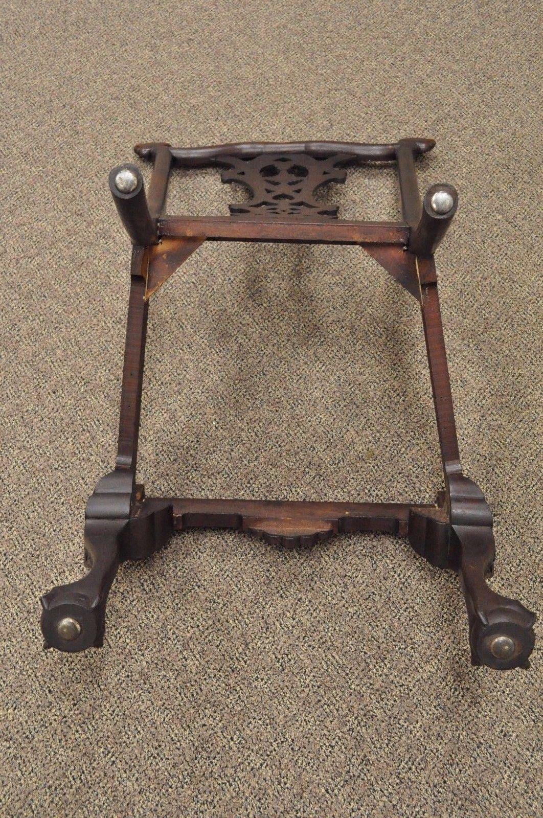 19th Century Mahogany Chippendale Style Ball and Claw Shell Carved Side Chair 3