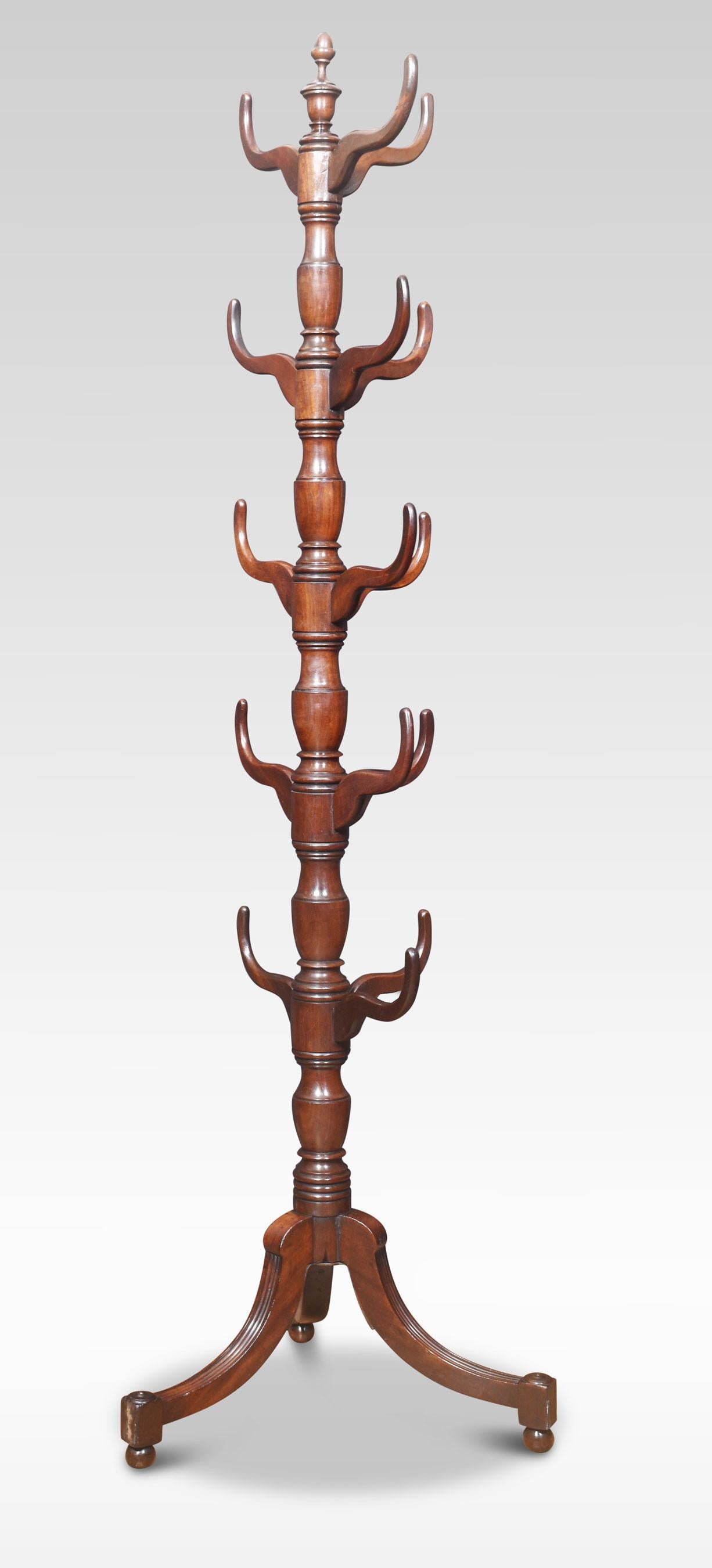 19th Century mahogany coat stand In Good Condition In Cheshire, GB