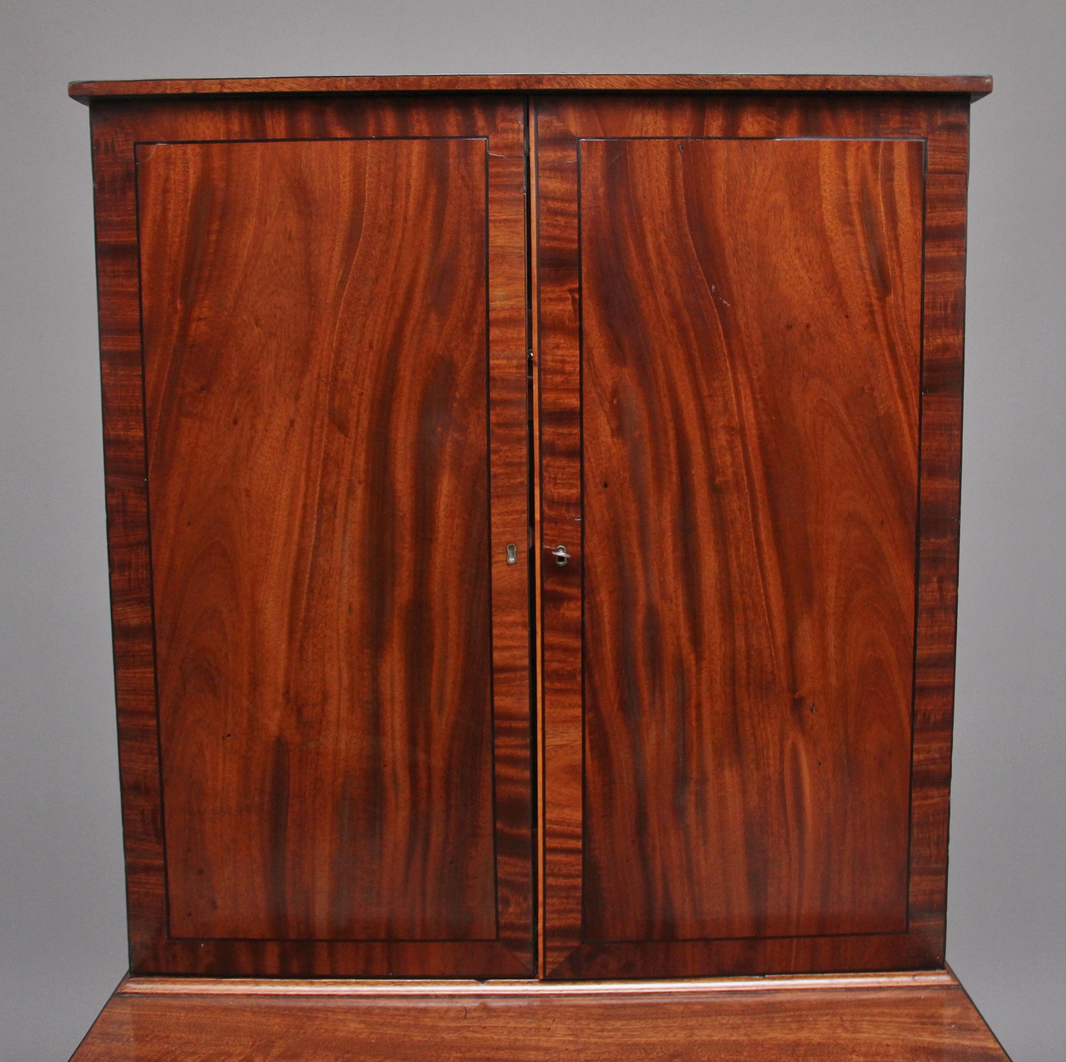 19th Century Mahogany Collectors Cabinet For Sale 4