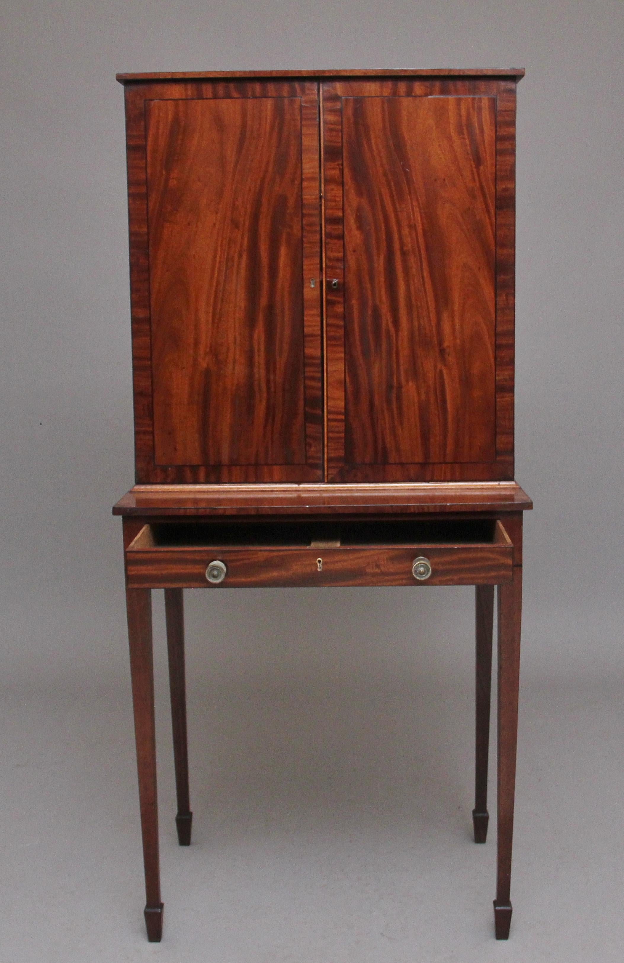 Regency 19th Century Mahogany Collectors Cabinet For Sale