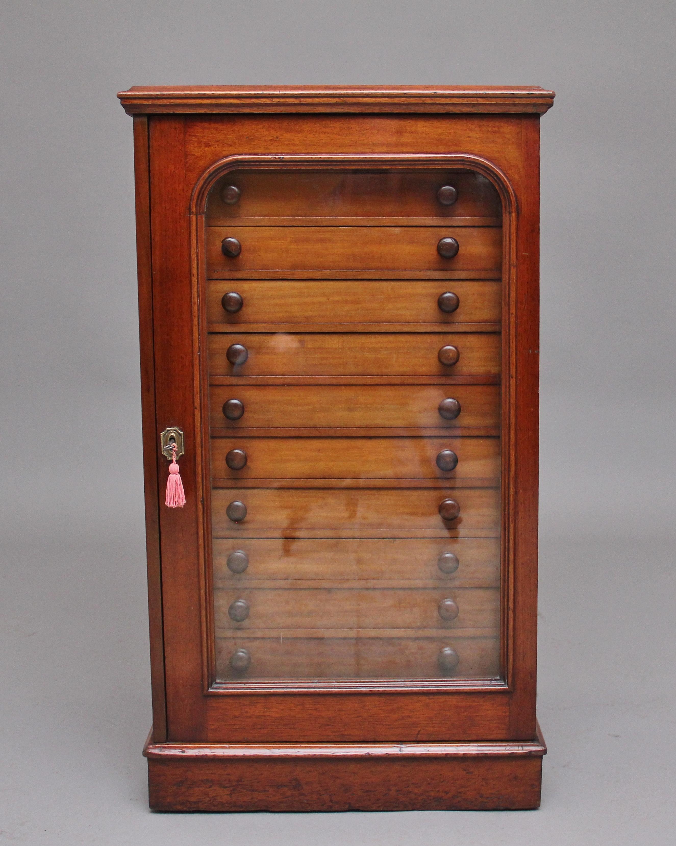 British 19th Century Mahogany Collectors Cabinet