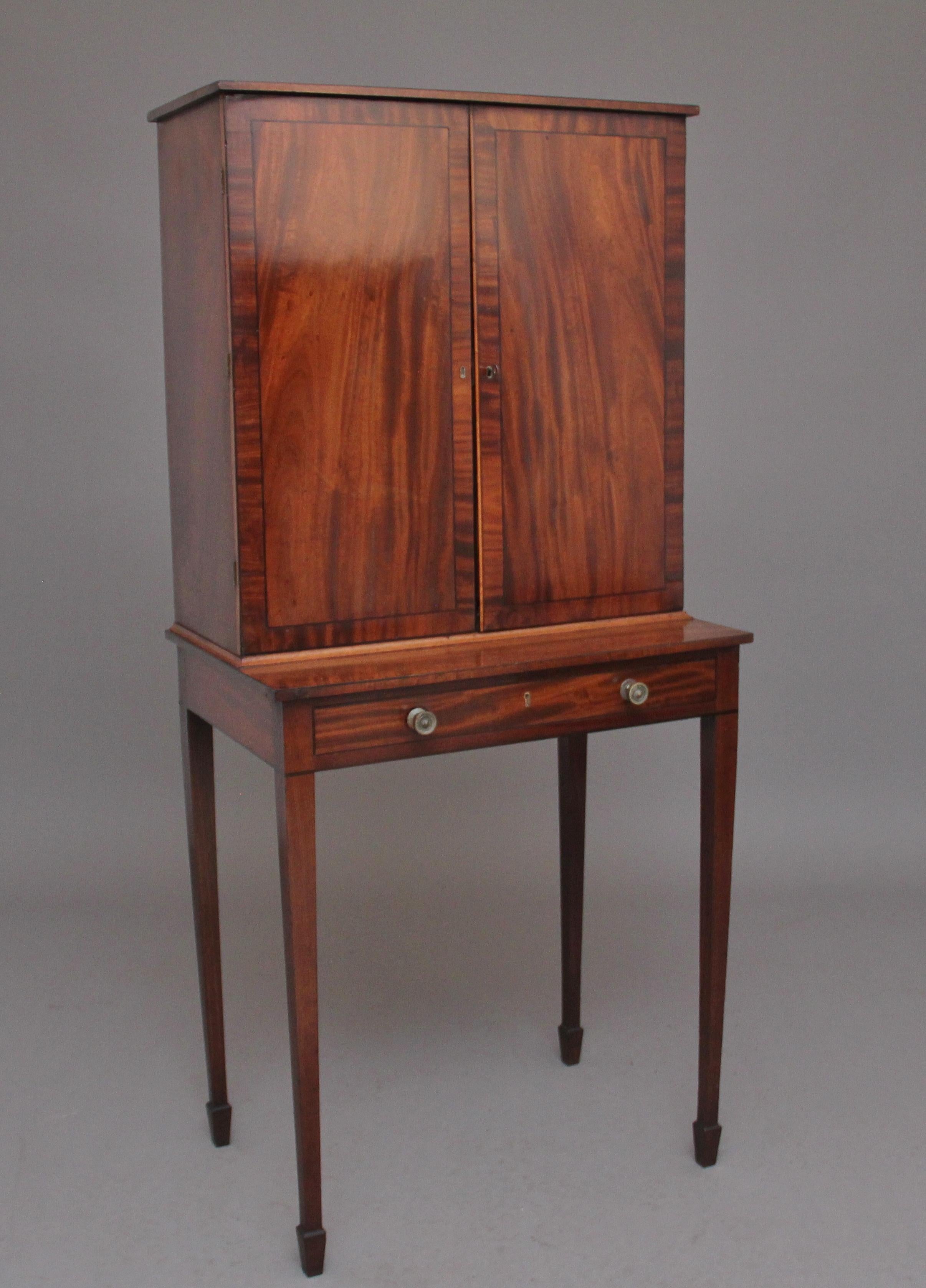 19th Century Mahogany Collectors Cabinet In Good Condition For Sale In Martlesham, GB