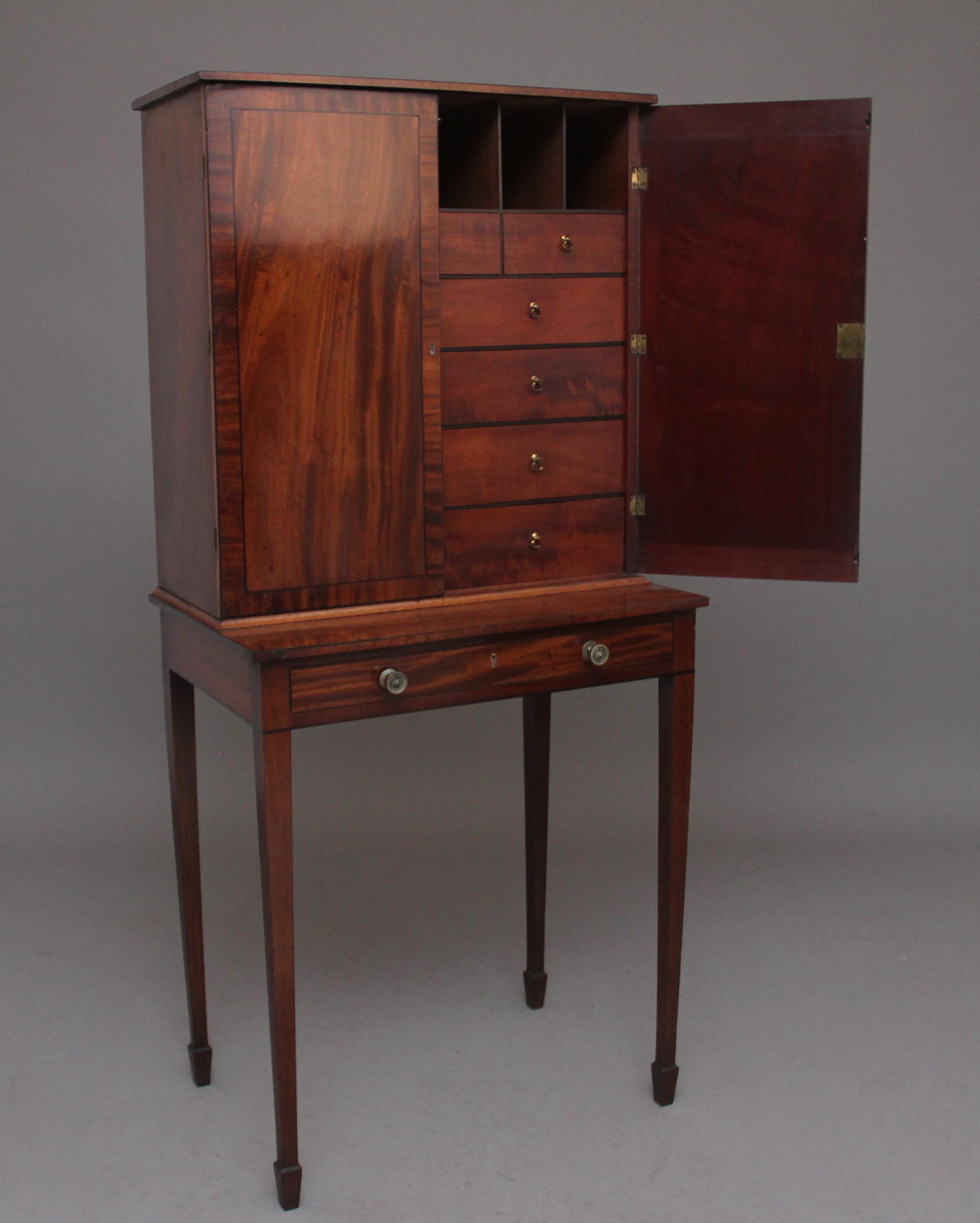 Mid-19th Century 19th Century Mahogany Collectors Cabinet For Sale