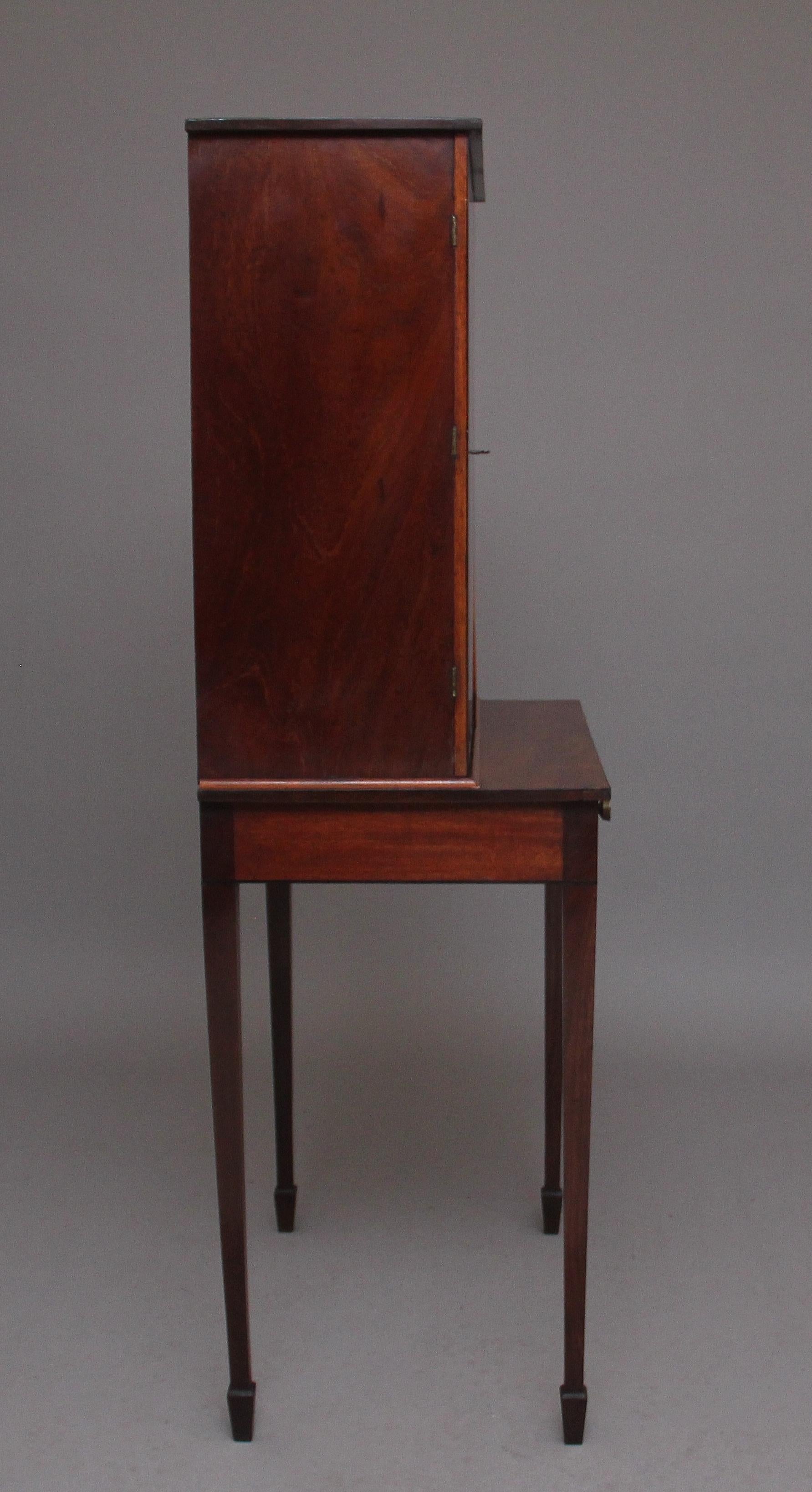 19th Century Mahogany Collectors Cabinet For Sale 3