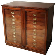 19th Century Mahogany Collectors Cabinet