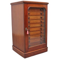 Antique 19th Century Mahogany Collectors Cabinet