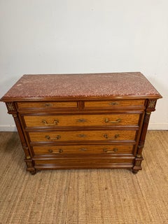 19th century mahogany commode / chest of drawers “ Mon Krieger “