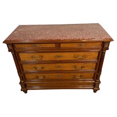 19th century mahogany commode / chest of drawers “ Mon Krieger “