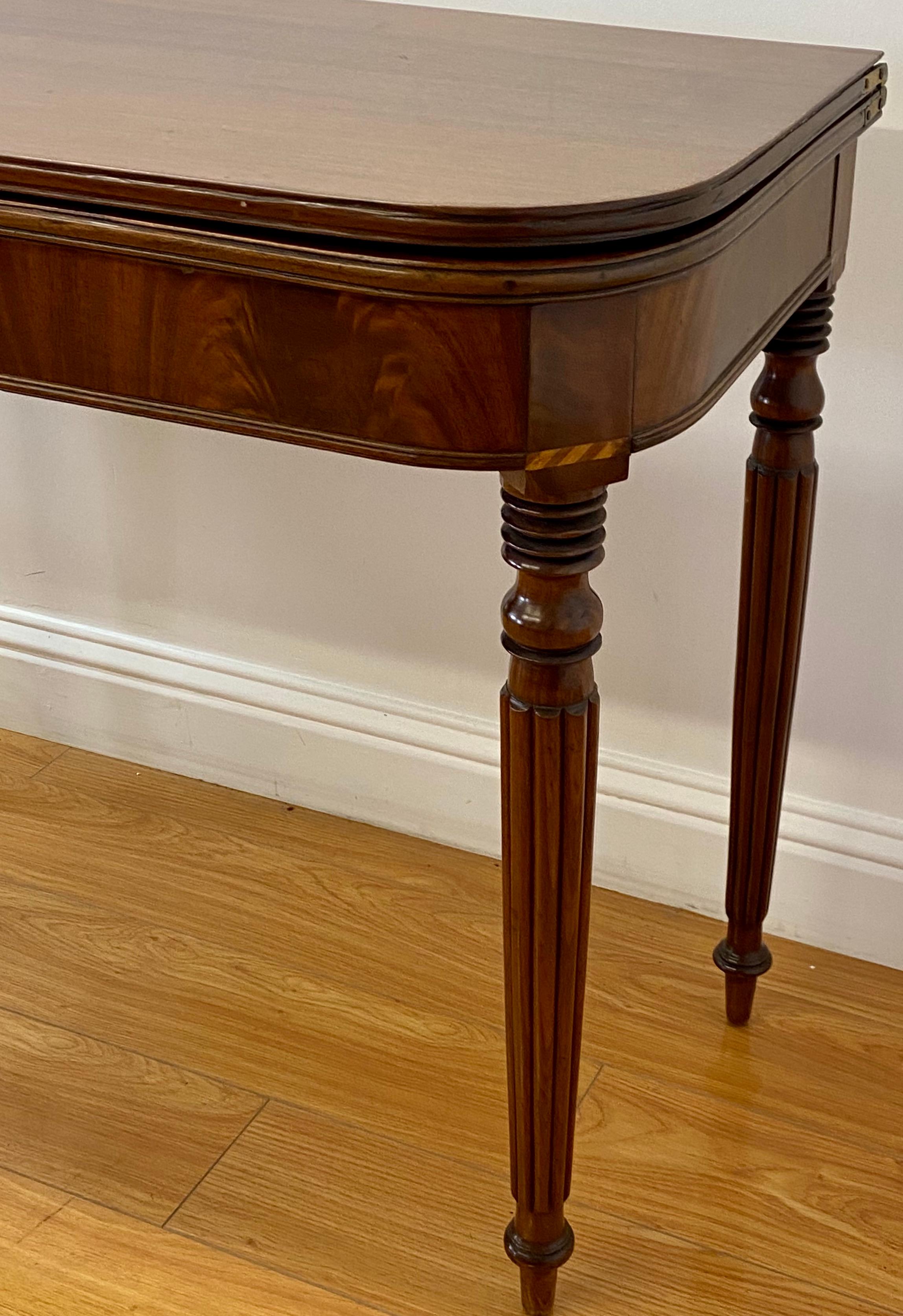 Hand-Crafted 19th Century Mahogany Console / Flip Top Table