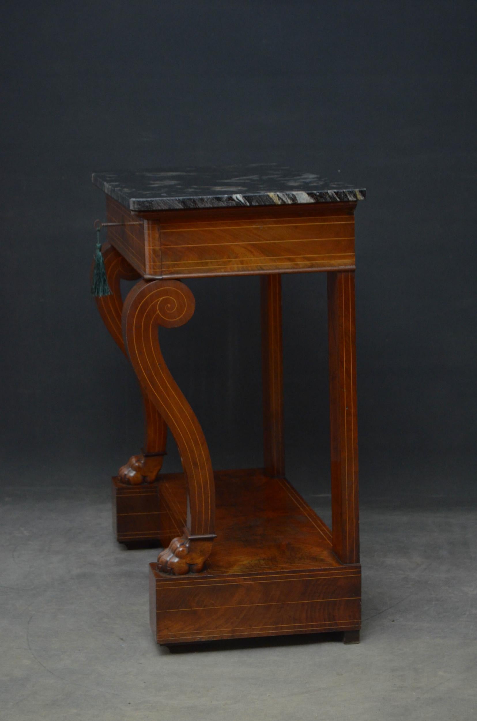 19th Century Mahogany Console Table 10