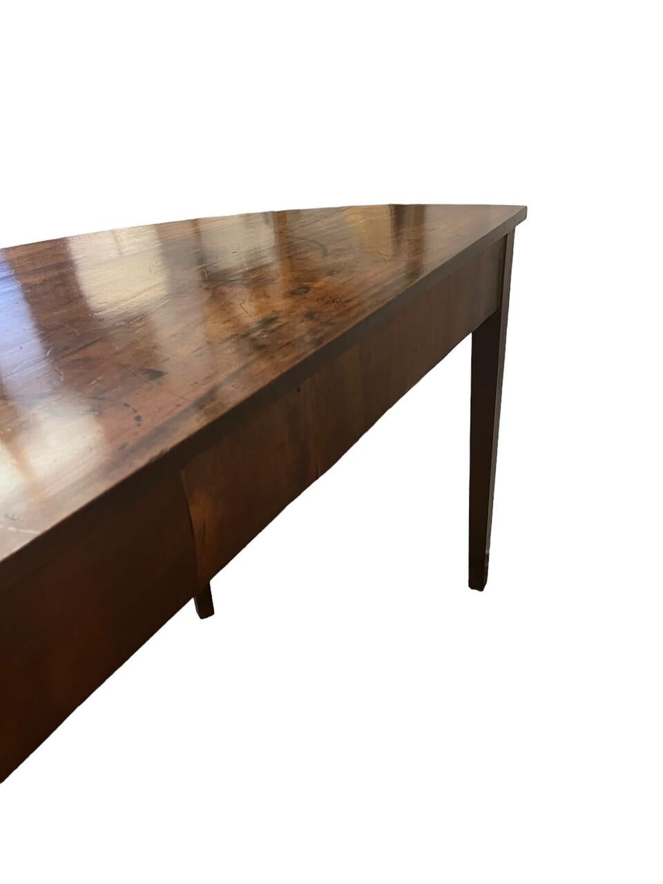 19th Century Mahogany Demi-lune Console Table For Sale 1