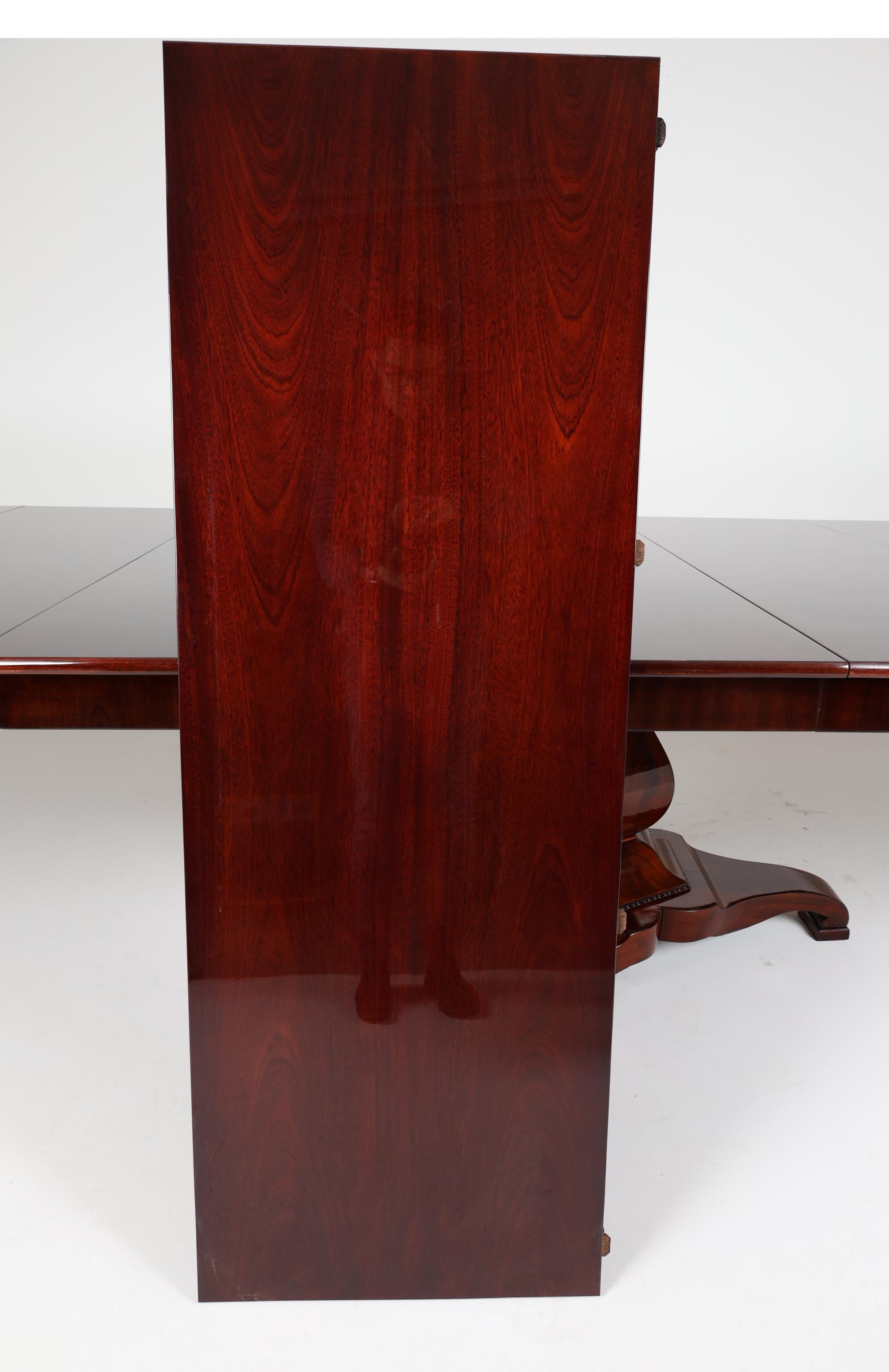 Dutch 19th Century Mahogany Dining Room Table, 177 inches Long For Sale