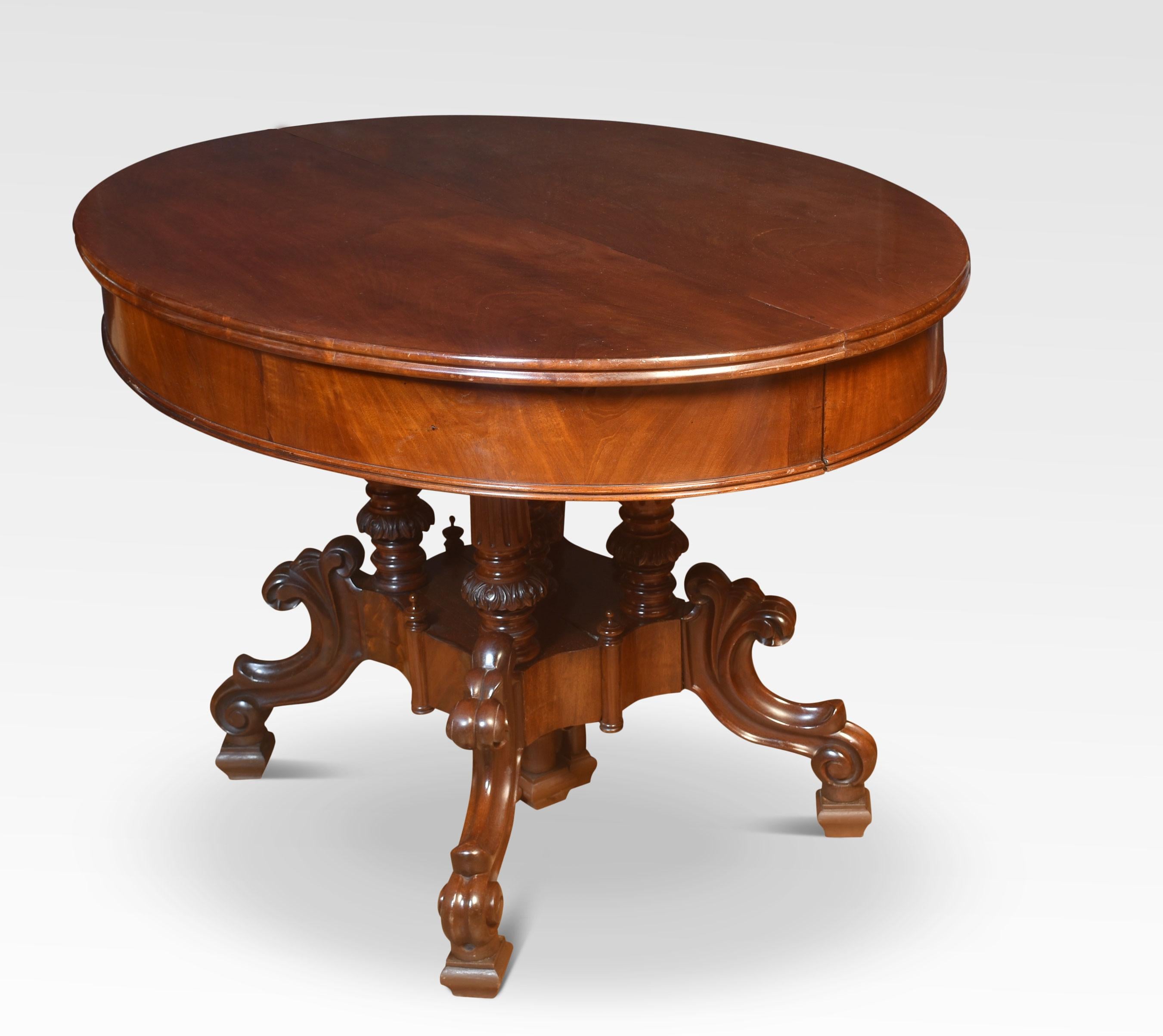 Mahogany 19th century mahogany dining table