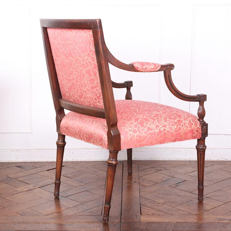 19th Century Mahogany Directoire Style Armchair In Good Condition In Vancouver, British Columbia