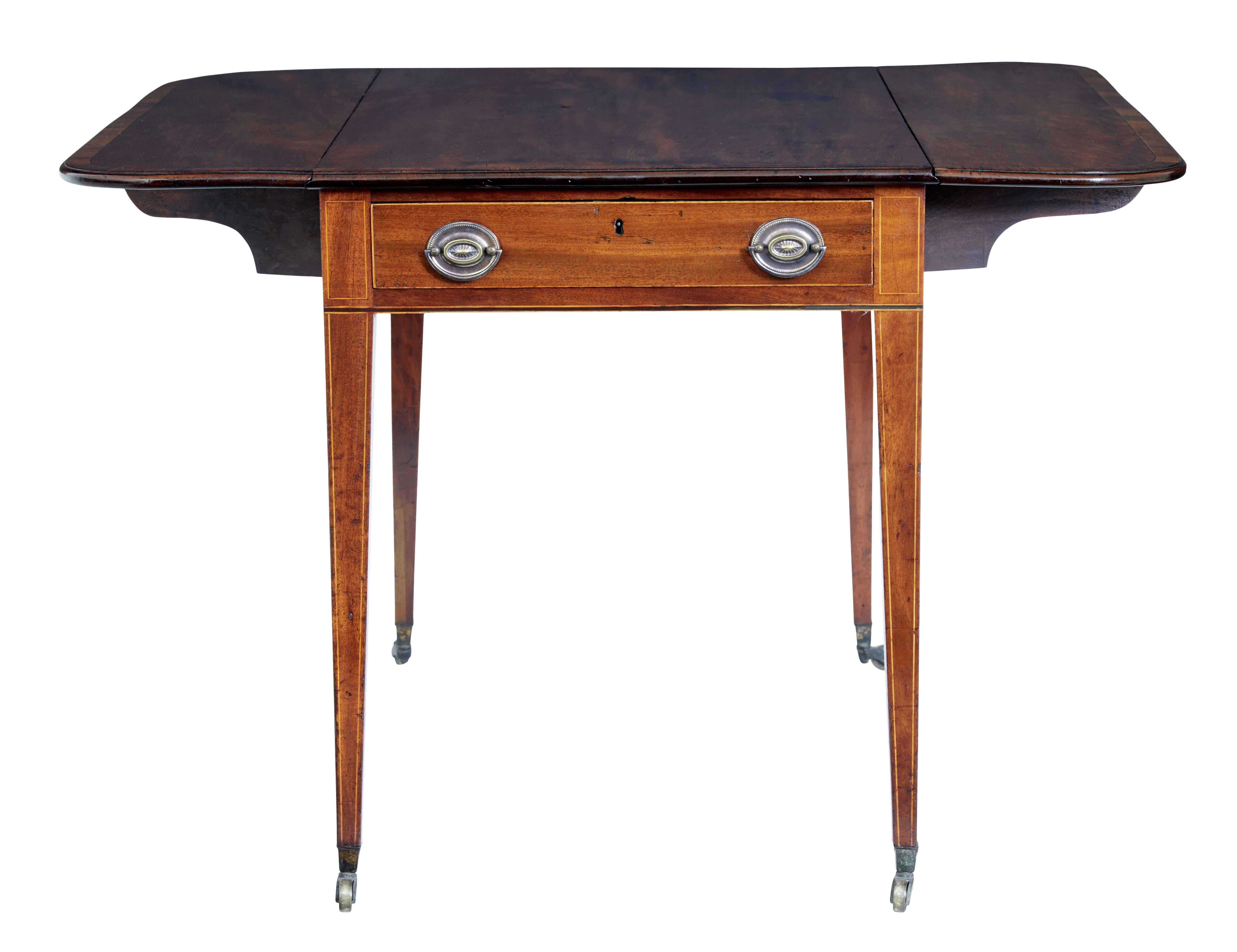 Sheraton 19th Century Mahogany Drop Leaf Pembroke Table