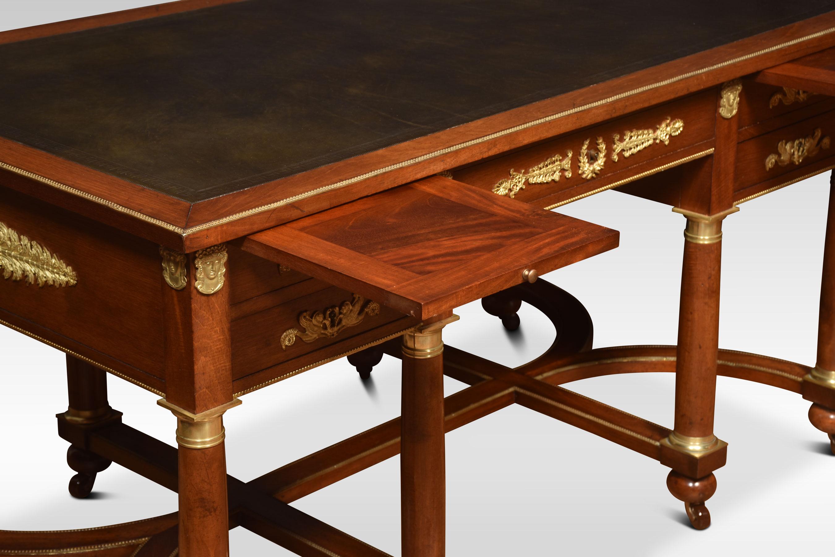 19th Century Mahogany Empire Style Desk 1