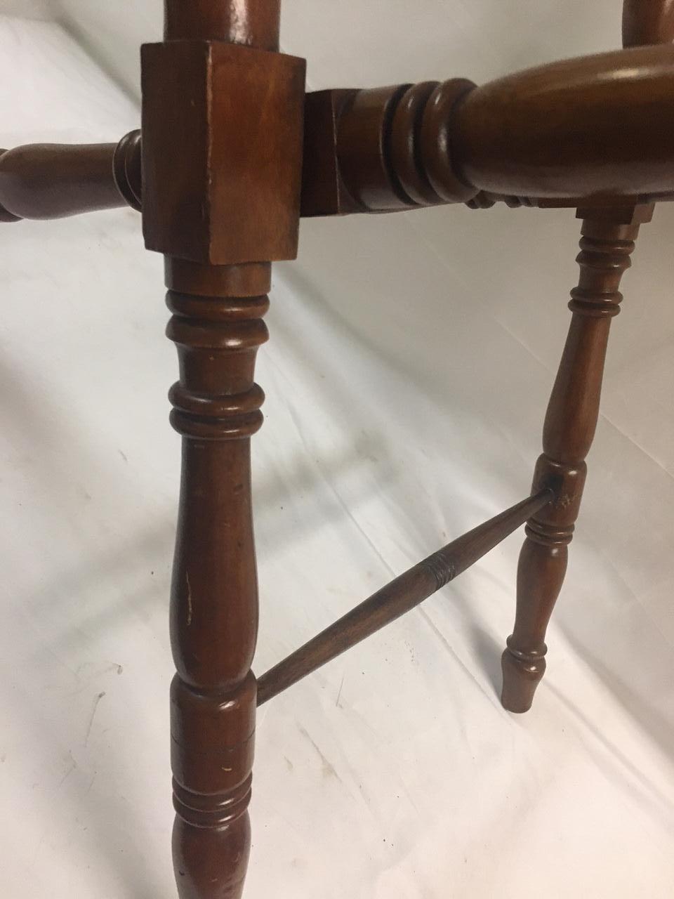 Plateau de service de maître d'hôtel anglais du 19e siècle en acajou sur support en bois en vente 7