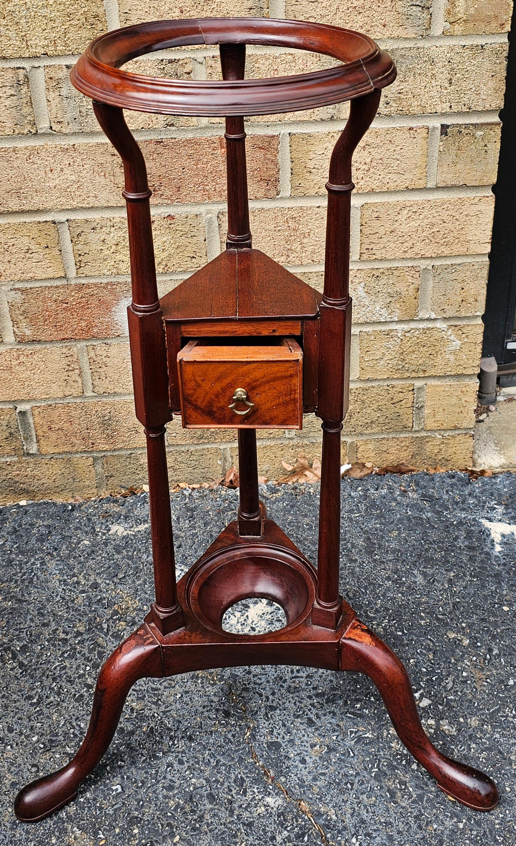 19th Century Mahogany English George III Style Basin Kettle Stand For Sale 1
