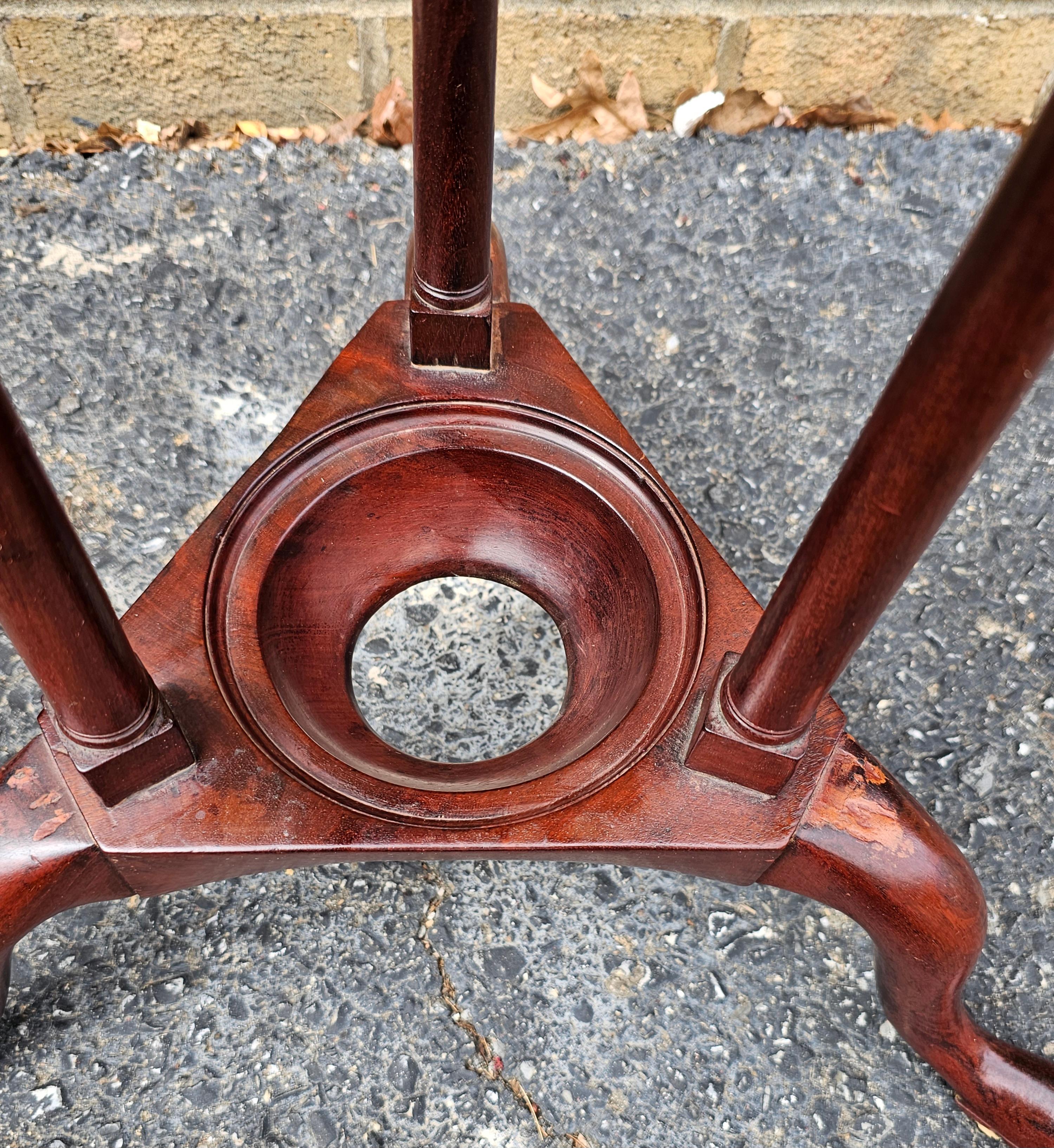 19th Century Mahogany English George III Style Basin Kettle Stand For Sale 2