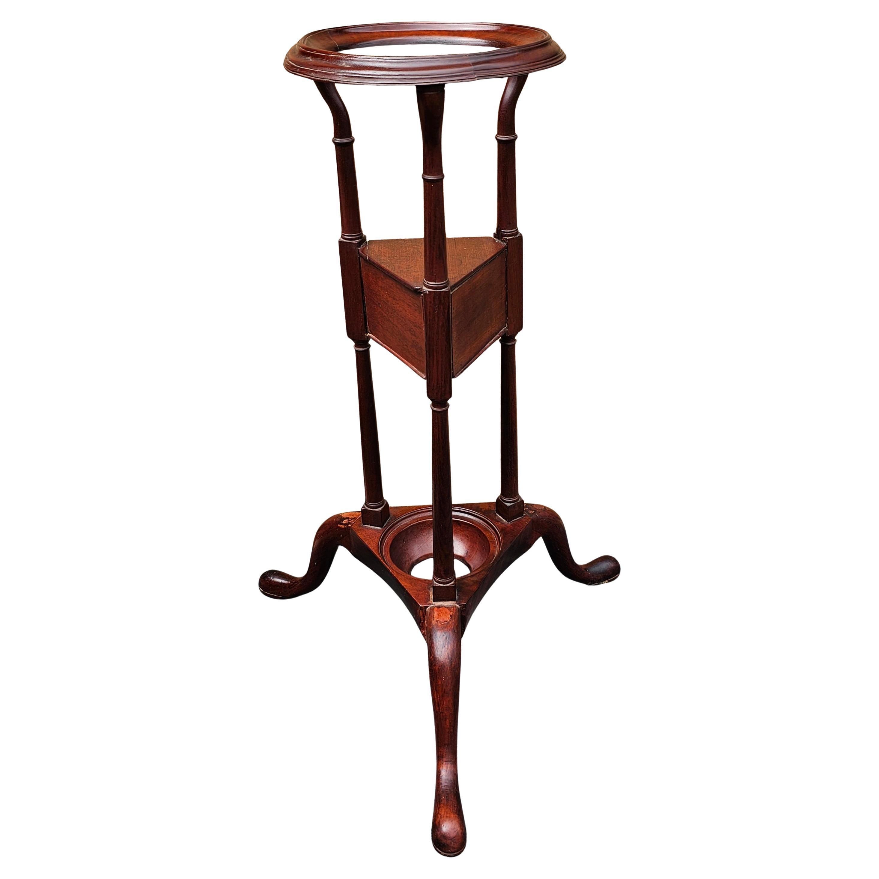 19. Jahrhundert Mahagoni Englisch George III Stil Basin Kettle Stand