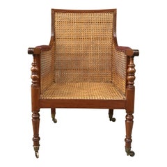 19th Century Mahogany English Regency Library Chair