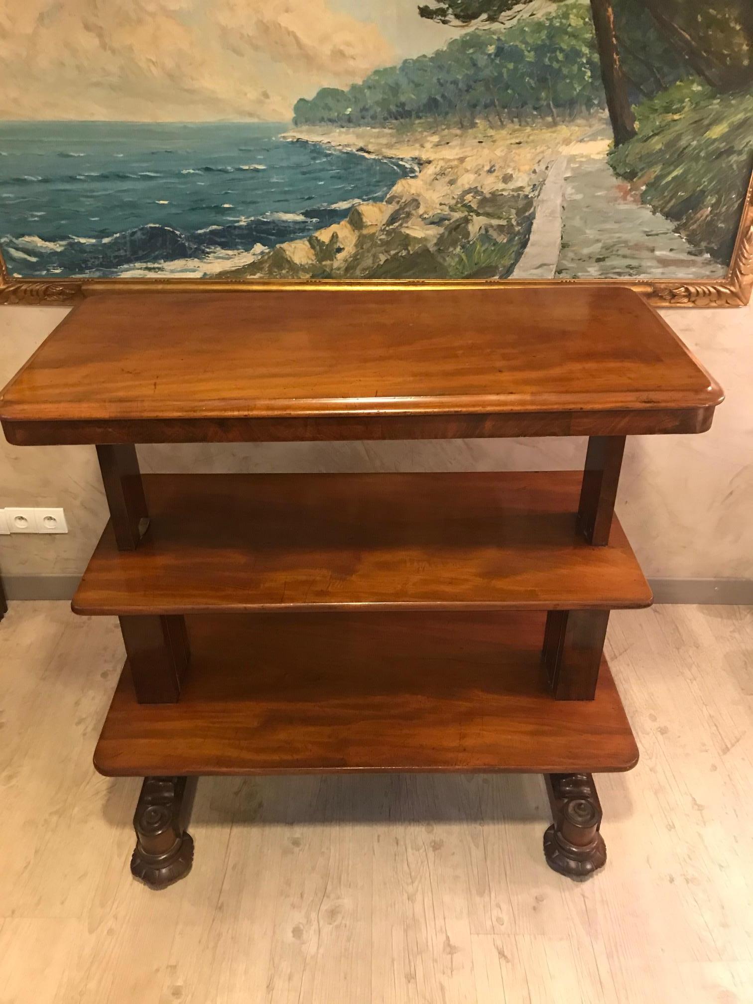 19th century Mahogany English Style Console, 1880s For Sale 1
